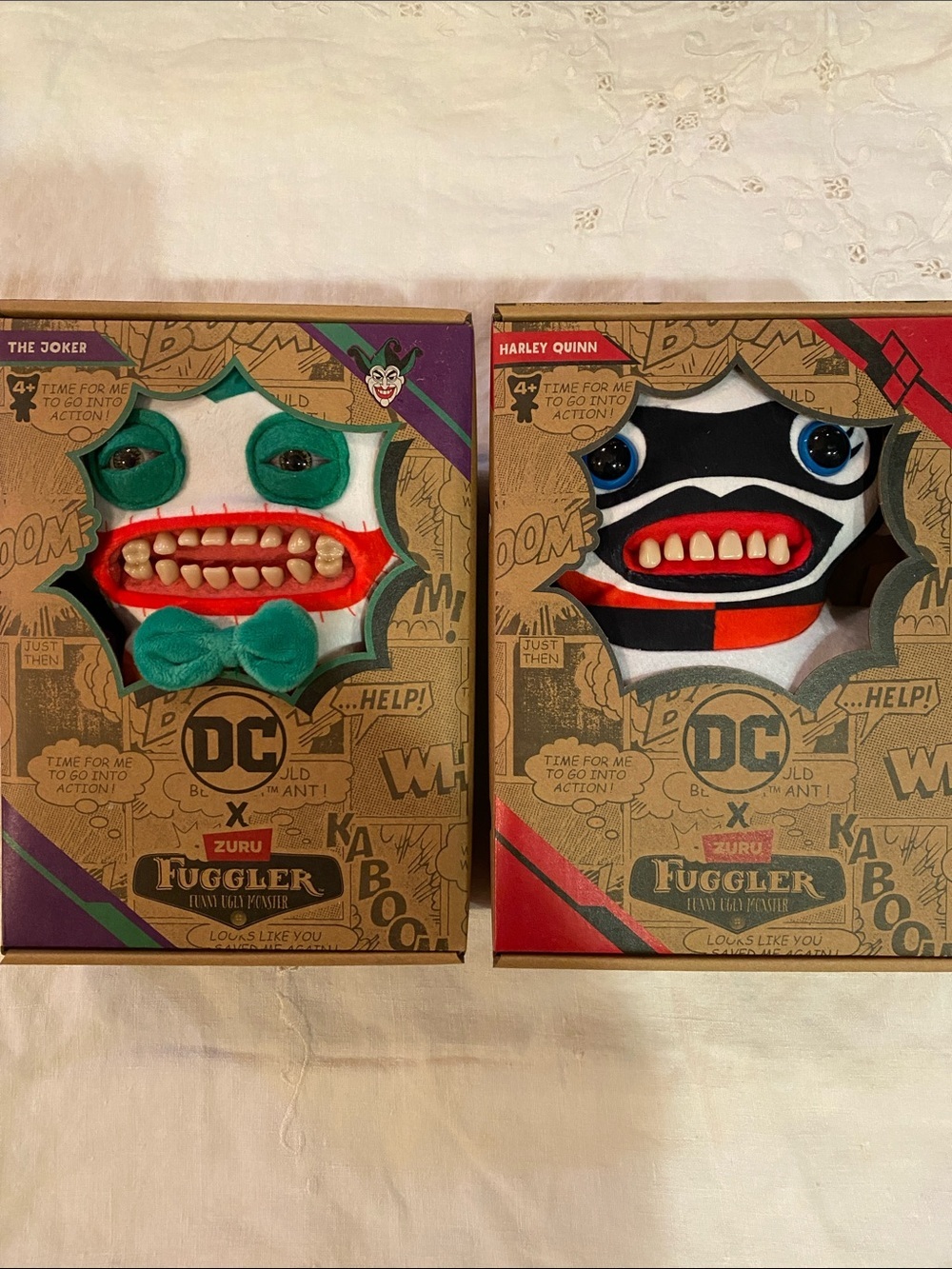 DC x Zuru Fuggler Funny Ugly Monster Set - Joker & Harley Quinn - New in Box